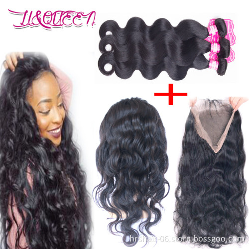 closure with bundles human hair with closure from aliexpress li&queen hair frontal closure